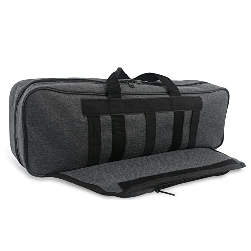 Hikary 43cm/17in Fishing Rod Bag Case with Side Pocket – Black
