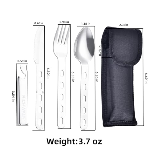 4-in-1 Portable Stainless Steel Camping Utensil Set