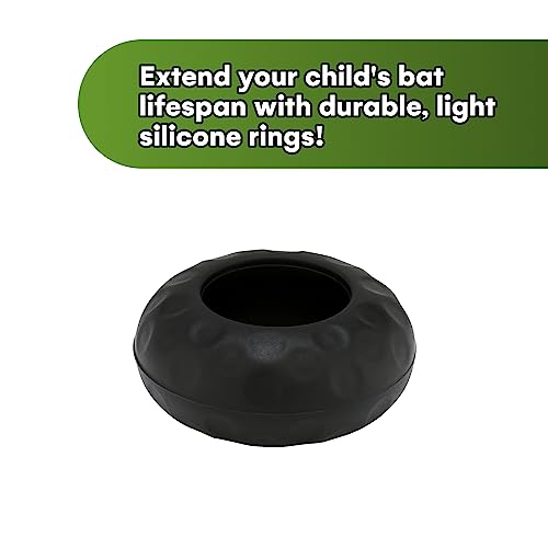 Bat Grip Choke Up Rings 2-Pack for Youth Baseball - Black