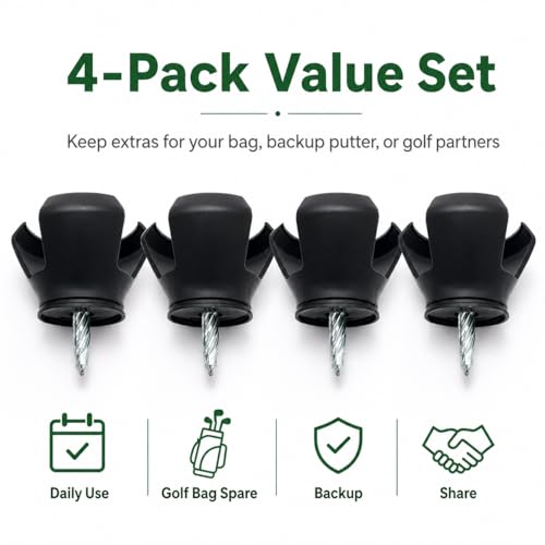 Golf Ball Retriever - 4 Pack Putter End Grabber Picker