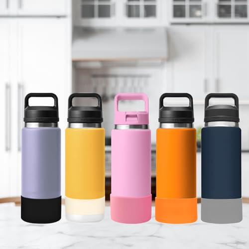 UWSTE 2Pcs Silicone Bottle Boot for YETI Rambler 768 ml Black – Anti-Slip Bottom Protector (2x 768 ml, BPA Free)