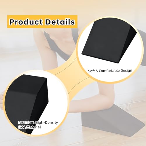 Premium EVA Yoga Wedge Blocks - 2 Pack for Exercise & Stretching