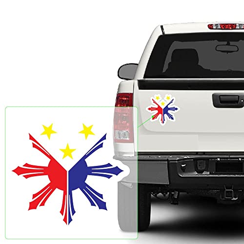 Philippines Flag Vinyl Decal Sticker for Car Window and Laptop - 4 x 4.4 In