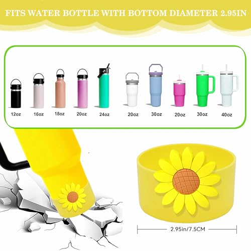 Yellow Daisy Tumbler Accessories Set for Stanley Cup 30oz 40oz