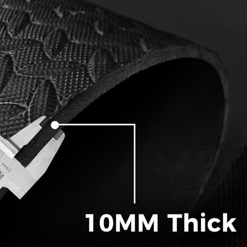 Large Non-Slip Gym Floor Mat 4ft x 6ft x 10mm - Black