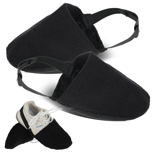 Bowling Shoe Covers - 2-Pack Black Flannel Accessories for Men & Kids
