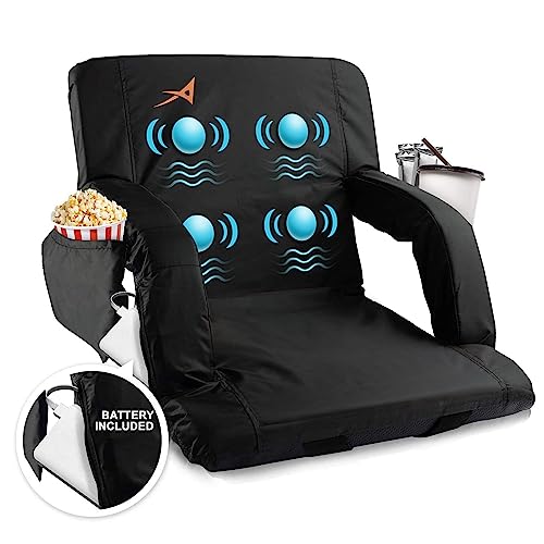 Massage Stadium Seat with Backrest - USB Battery Included