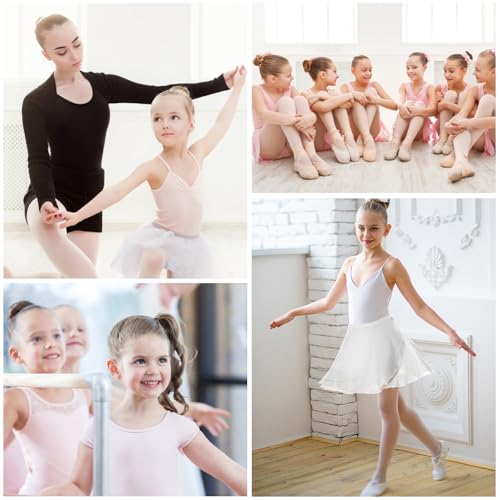 Girls Ballet Wrap Skirt with Ties - Flowy Chiffon - White