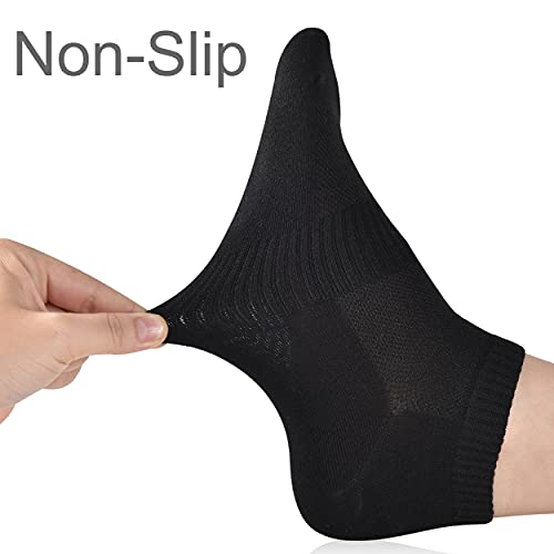 Women's Athletic Ankle Socks - Soft Low Cut Sport Socks, 5 Pairs - Black/White/Gray
