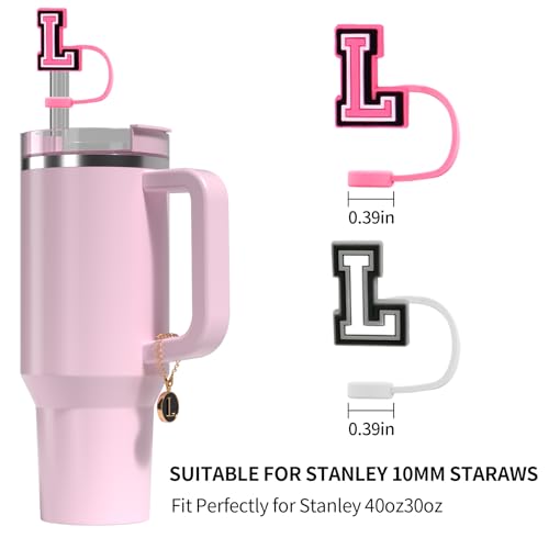 Personalized Initial Straw Cover Cap for Stanley Cup - 10mm