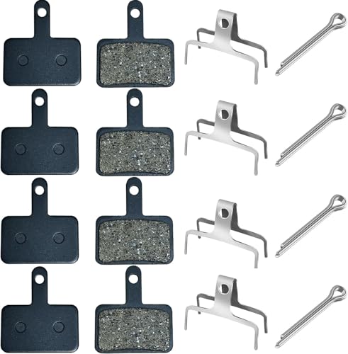 High Performance Bicycle Brake Pads - 4 Pairs Resin Semi-Metallic