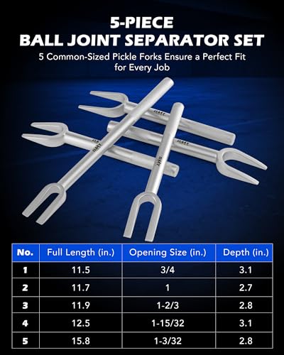 Orion Motor Tech Pickle Fork Set Manual Use - Ball Joint Separator Automotive Tools
