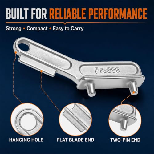 ProSSS Marine-Grade 316 Stainless Steel Boat Gas Cap Key Set - Variation 2, 2 Pack