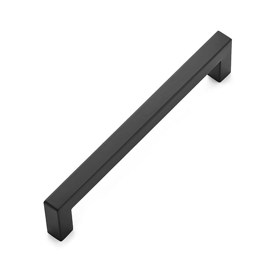 Ravinte 1 Pack 6-1/4 Inch Kitchen Square Cabinet Handles Matte Black Pulls Stainless Steel Drawer Pulls Kitchen Cabinet Hardware Handles