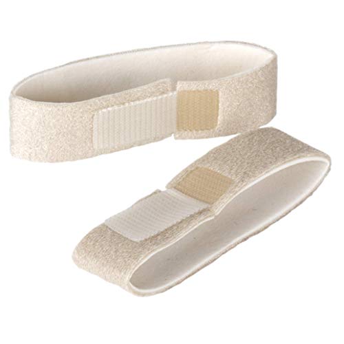 Compression Support Wraps for Fingers & Toes - Beige Round, 2 Pack