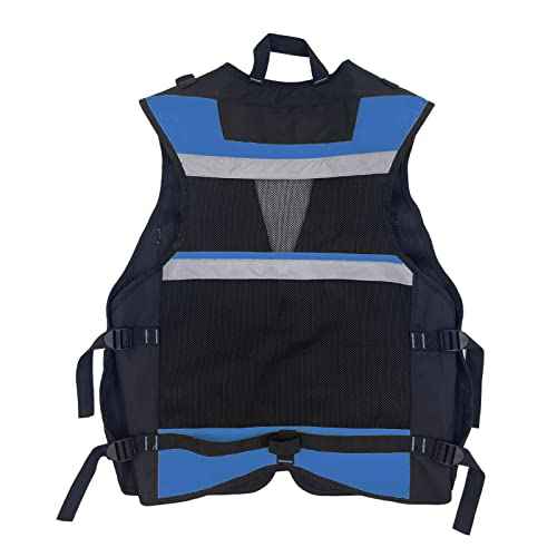 AISENIN Reflective Safety Tool Vest with Multi-pockets and Zipper,Heavy Duty Tool Vest for Electricians Carpenter