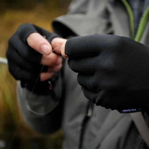 UV Protection Fingerless Fishing Gloves - Breathable Non-Slip Black