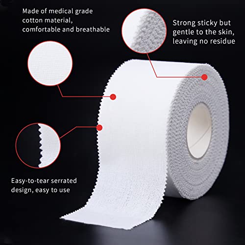 Breathable Athletic Tape - 3 Pack, 1.5 inch x 10 yds - White