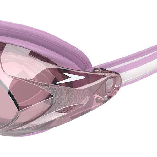 Speedo Women’s Vanquisher 3.0 Mirrored Swim Goggles - Blue/Gray, Anti-Fog UV Protection