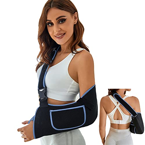 VISKONDA Black Medium Arm Sling Shoulder Immobilizer Support Brace for Shoulder Injury