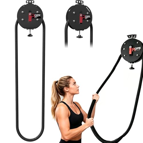 Endless Rope Trainer with Adjustable Resistance (11-66 lbs) - Black and Red