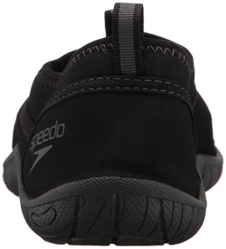 Speedo Men's Water Shoes Tidal Cruiser Black/Dark Gull Grey Size 11 - Quick-Drying Mesh Slip-On