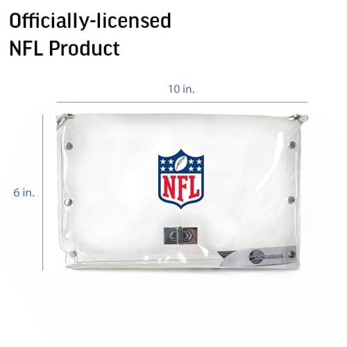 Dallas Cowboys Clear Envelope Purse with Black Strap - 10" x 6.5" x 0.5"