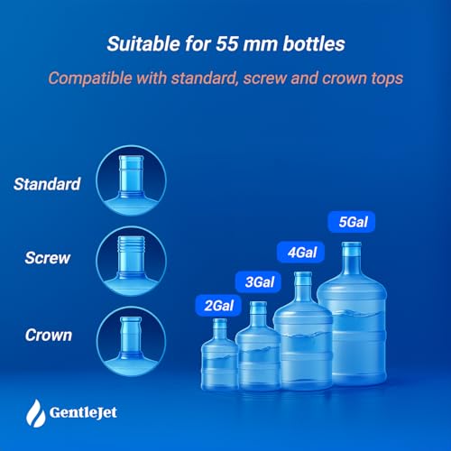 Reusable Silicone Water Jug Caps for 55mm Bottles - Leak-Proof - Pack of 3