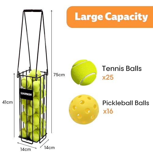 Pickleball and Tennis Ball Hopper - Metal, Large Capacity