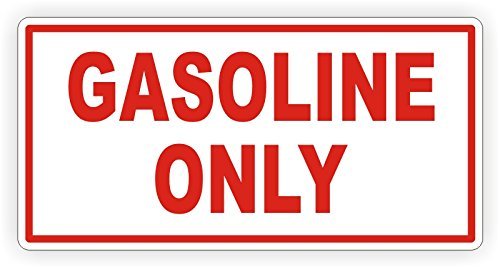 Gasoline Only Vinyl Decal Sticker for Fuel Door - 1 Pcs
