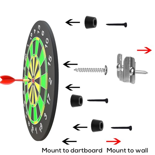 Dartboard Mounting Bracket Kit - Durable Wall Holder Set