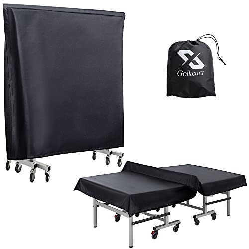 Waterproof Ping Pong Table Cover - Universal 9x5 FT - Black