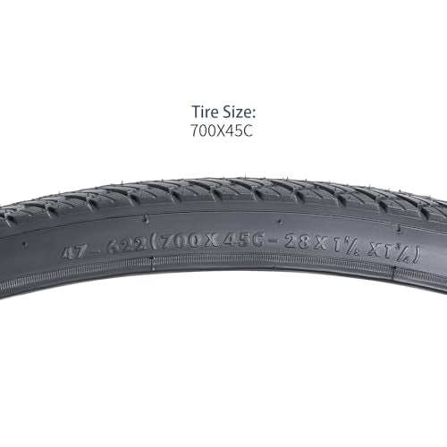 700C Gravel Bike Tires 45mm Wide 2-Pack - Durable Folding Tubeless Compatible