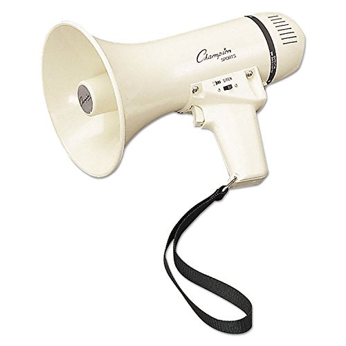4 Watt Megaphone - Portable Bullhorn with Siren, White
