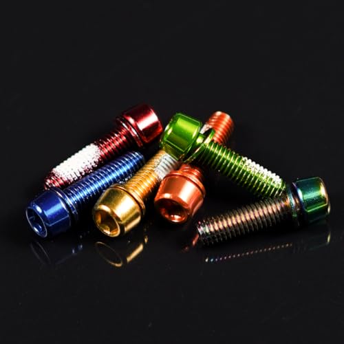 Bicycle Stem Bolts with Washers - M5x18mm - Blue