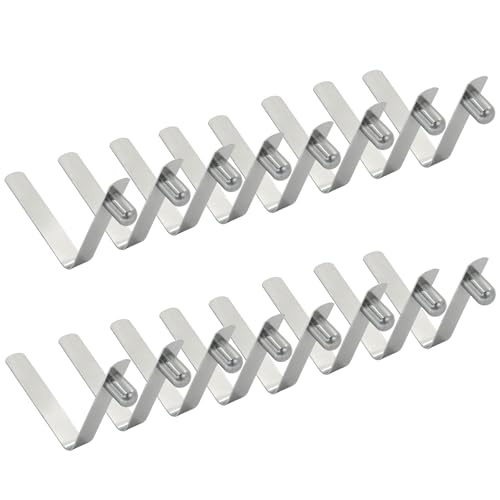 Stainless Steel Spring Snap Clips - 6mm, 16pcs for Kayak & Tent