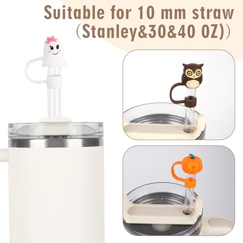 6Pcs Halloween Straw Covers for Stanley Cups - Dust Proof Toppers