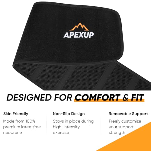 Waist Trainer for Women with Removable Lumbar Support - Medium Black