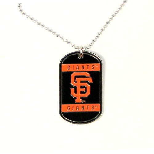 Engravable San Francisco Giants Dog Tag with Bead Chain