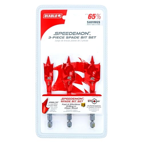 Diablo Spade Bit Set for Wood 3 Piece - Speed-TIP Design - DSP1910-S3