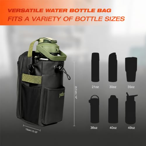 YABZ Magnetic Gym Bag with Water Bottle Holder - Black Cross Body Sports Bag for Men Women