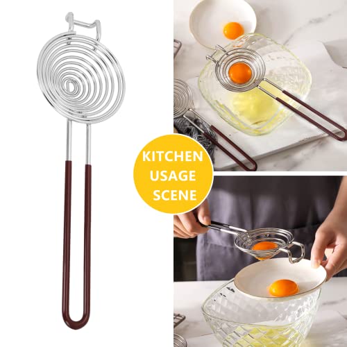 Stainless Steel Egg Separator for Baking - 1 Pack Brown