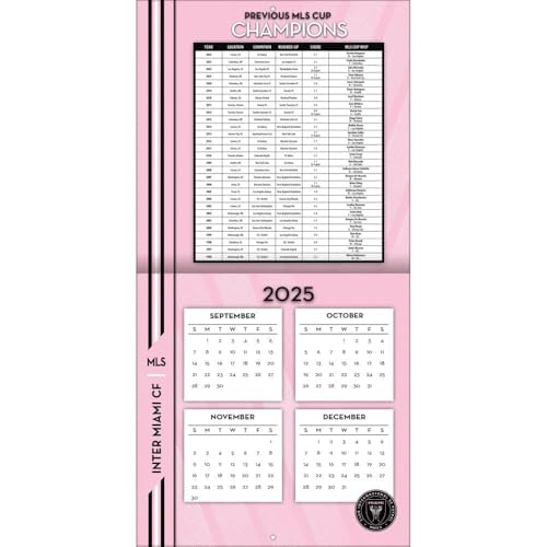 Inter Miami CF 2026 Team Wall Calendar - 12x12 with Bonus Pages