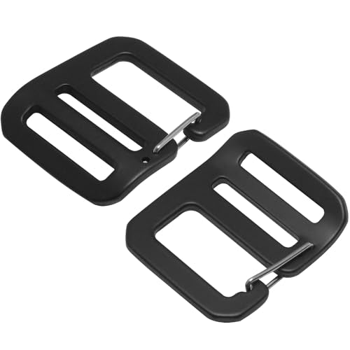 Adjustable G-Shaped Buckle Wave Clasp - Black Hanging Hook Set