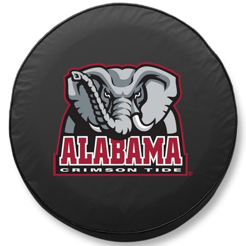 Alabama Crimson Tide Tire Cover - Black / M (25.5" x 8")
