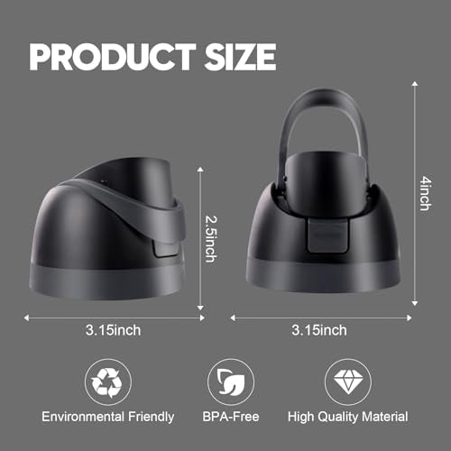 Replacement Lid for Owala Freesip Water Bottles - Black