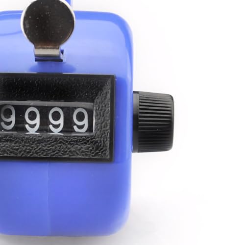Handheld Tally Counter - 4 Digit Plastic Clicker, Green