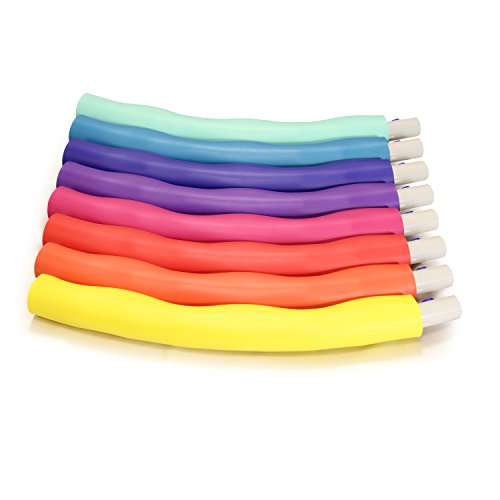 Weighted Hula Hoop - 4 lb Medium Fitness Workout Hoop (Rainbow Colors)