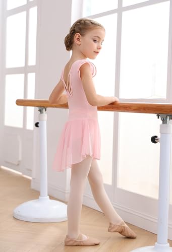 Ballet Leotard Dress for Toddler Ballerina - Ballet Pink, 4-5T