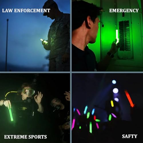 Glow Fever Emergency Military Grade Red Glow Sticks 10pcs, 6" Ultra Bright, 12-Hour Duration
